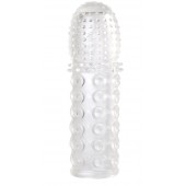 Прозрачная закрытая гелевая насадка - 13,5 см. - Toyfa Basic - в Бердске купить с доставкой