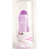 Фиолетовая гелевая насадка с шипами - 13 см. - Toyfa Basic - в Бердске купить с доставкой