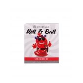 Стимулирующий презерватив-насадка Roll   Ball Strawberry - Sitabella - купить с доставкой в Бердске