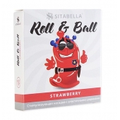 Стимулирующий презерватив-насадка Roll   Ball Strawberry - Sitabella - купить с доставкой в Бердске
