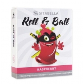 Стимулирующий презерватив-насадка Roll   Ball Raspberry - Sitabella - купить с доставкой в Бердске