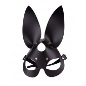 Чёрная кожаная маска с длинными ушками - Sitabella - купить с доставкой в Бердске