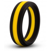 Черно-желтое силиконовое эрекционное кольцо Silicone Go Pro Cock Ring - Blush Novelties - в Бердске купить с доставкой