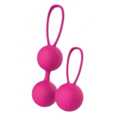 Набор розовых вагинальных шариков PLEASURE BALLS   EGGS DUO BALL SET - Dream Toys