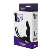 Черный вибромассажер простаты P-PLEASER W ERECTION ENHANCE - Dream Toys - в Бердске купить с доставкой