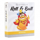 Стимулирующий презерватив-насадка Roll   Ball Banana - Sitabella - купить с доставкой в Бердске