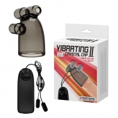 Дымчатая насадка-мастурбатор с вибрацией Vibrating Crystal Cap II - Baile - в Бердске купить с доставкой
