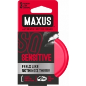 Ультратонкие презервативы в железном кейсе MAXUS Sensitive - 3 шт. - Maxus - купить с доставкой в Бердске
