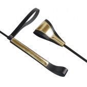 Черно-золотистый стек с хлопушкой из кожи - 62 см. - Sitabella - купить с доставкой в Бердске