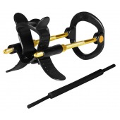 Черно-золотистый экстендер для пениса Sex Expert - Sex Expert - в Бердске купить с доставкой