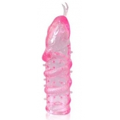 Закрытая рельефная насадка Crystal sleeve snakes в виде змеи с усиками - 14 см. - Erowoman-Eroman - в Бердске купить с доставкой