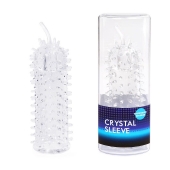 Закрытая рельефная насадка Crystal sleeve с усиками - 12 см. - Erowoman-Eroman - в Бердске купить с доставкой