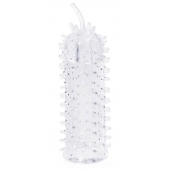 Закрытая рельефная насадка Crystal sleeve с усиками - 12 см. - Erowoman-Eroman - в Бердске купить с доставкой