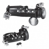 Плотная черная сбруя целомудрия для пениса на замочке - BlueLine - купить с доставкой в Бердске