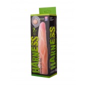 Телесная насадка с венками на Harness с коннектором GREEN LINE - 18 см. - LOVETOY (А-Полимер) - купить с доставкой в Бердске