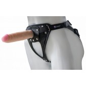 Черный пояс-трусики с насадкой  Soft-Принц  - 17 см. - LOVETOY (А-Полимер) - купить с доставкой в Бердске