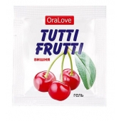 Пробник гель-смазки Tutti-frutti с вишнёвым вкусом - 4 гр. - Биоритм - купить с доставкой в Бердске