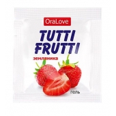 Пробник гель-смазки Tutti-frutti с земляничным вкусом - 4 гр. - Биоритм - купить с доставкой в Бердске