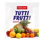 Пробник гель-смазки Tutti-frutti со вкусом тропических фруктов - 4 гр. - Биоритм - купить с доставкой в Бердске