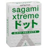 Презервативы Sagami Xtreme SUPER DOTS с точками - 3 шт. - Sagami - купить с доставкой в Бердске