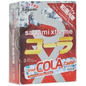 Ароматизированные презервативы Sagami Xtreme COLA - 3 шт. - Sagami - купить с доставкой в Бердске