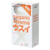 Ультратонкие презервативы Sagami Xtreme SUPERTHIN - 15 шт. - Sagami - купить с доставкой в Бердске