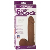 Насадка-мулат для трусиков Vac-U-Lock 6  ULTRASKYN Cock - 17,3 см. - Doc Johnson - купить с доставкой в Бердске