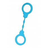 Голубые силиконовые наручники A-Toys без ключа - A-toys - купить с доставкой в Бердске