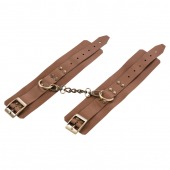 Коричневые кожаные наручники Maya - Rebelts - купить с доставкой в Бердске