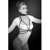 Черная упряжь на грудь Julia - Bijoux Pour Toi - купить с доставкой в Бердске