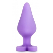 Фиолетовая анальная пробка Naughty Candy Heart Do Me Now - 8,9 см. - Blush Novelties - купить с доставкой в Бердске
