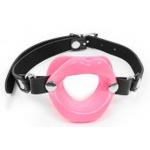 Розовый кляп-губки на черном ремешке - Notabu - купить с доставкой в Бердске