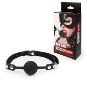 Черный кляп-шарик с регулируемым ремешком - Notabu - купить с доставкой в Бердске