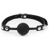 Черный кляп-шарик с регулируемым ремешком - Notabu - купить с доставкой в Бердске