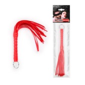 Красная плеть с рукоятью в оплетке - 28 см. - Notabu - купить с доставкой в Бердске