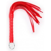 Красная плеть с рукоятью в оплетке - 28 см. - Notabu - купить с доставкой в Бердске