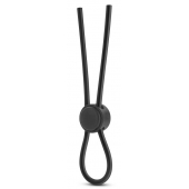Черное силиконовое лассо на пенис SILICONE LOOP COCK RING - Blush Novelties - в Бердске купить с доставкой
