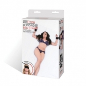 Чёрные манжеты для фиксации на кровати Bondage Bed Strap - Lux Fetish - купить с доставкой в Бердске
