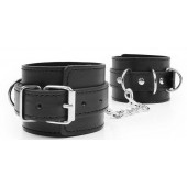 Черные оковы на регулируемых ремешках с цепочкой - Notabu - купить с доставкой в Бердске