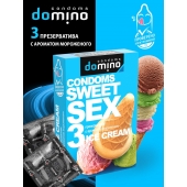 Презервативы для орального секса DOMINO Sweet Sex с ароматом мороженого - 3 шт. - Domino - купить с доставкой в Бердске