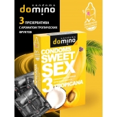 Презервативы для орального секса DOMINO Sweet Sex с ароматом тропических фруктов - 3 шт. - Domino - купить с доставкой в Бердске