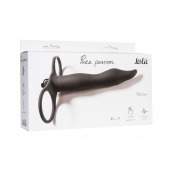 Черная вибронасадка для двойного проникновения Flirtini - 15,9 см. - Lola Games - купить с доставкой в Бердске