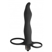 Черная вибронасадка для двойного проникновения Flirtini - 15,9 см. - Lola Games - купить с доставкой в Бердске