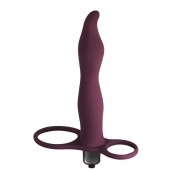 Бордовая вибронасадка для двойного проникновения Flirtini - 15,9 см. - Lola Games - купить с доставкой в Бердске