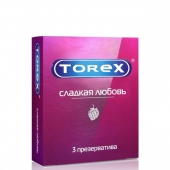 Презервативы Torex  Сладкая любовь  с ароматом клубники - 3 шт. - Torex - купить с доставкой в Бердске