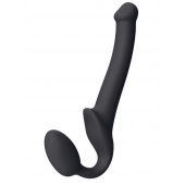 Черный безремневой страпон Silicone Bendable Strap-On S - Strap-on-me - купить с доставкой в Бердске