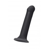 Черный фаллос на присоске Silicone Bendable Dildo L - 19 см. - Strap-on-me - купить с доставкой в Бердске