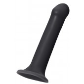 Черный фаллос на присоске Silicone Bendable Dildo L - 19 см. - Strap-on-me - купить с доставкой в Бердске