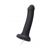 Черный фаллос с имитацией эякуляции Silicon Cum Dildo L - 19,6 см. - Strap-on-me - купить с доставкой в Бердске
