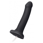 Черный фаллос с имитацией эякуляции Silicon Cum Dildo L - 19,6 см. - Strap-on-me - купить с доставкой в Бердске
